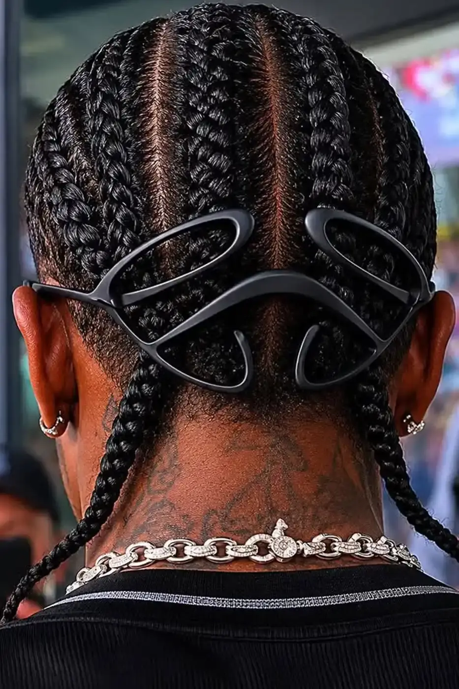 TRAVIS SCOTT WEARS OAKLEY CACTUS JACK EYEWEAR image describing musician Travis Scott wearing unreleased Oakley eyewear at a football match in Hungary. (image 2 of 2)