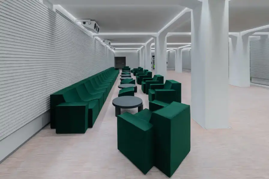 TRIENNALE MILANO OPENS VOCE AUDIO SPACE image about Voce, a new audio venue at Milan's Triennale Museum combining listening room and cocktail service. Features details about architectural design, acoustic systems, programming, and operating hours. Located at Palazzo dell'Arte with evening cocktail service Tuesday through Sunday. (image 10 of 14)