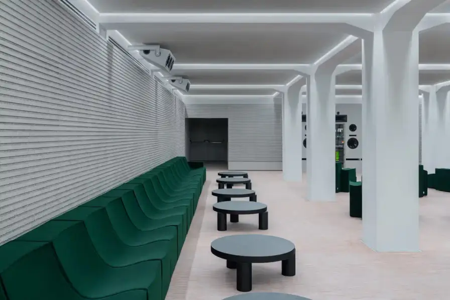 TRIENNALE MILANO OPENS VOCE AUDIO SPACE image about Voce, a new audio venue at Milan's Triennale Museum combining listening room and cocktail service. Features details about architectural design, acoustic systems, programming, and operating hours. Located at Palazzo dell'Arte with evening cocktail service Tuesday through Sunday. (image 7 of 14)