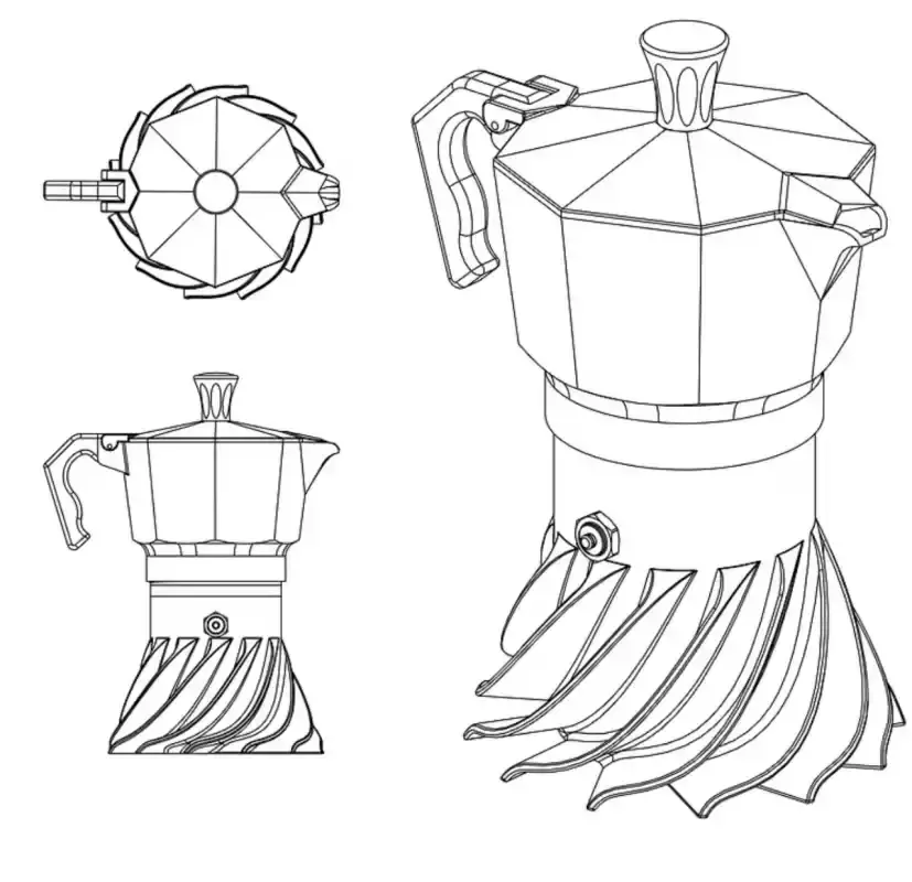TURBO MOKA MAKES COFFEE IN UNDER TWO MINUTES Article about Turbo Moka, a redesigned version of the traditional Italian moka pot that brews coffee in under two minutes while using less energy. (image 4 of 4)