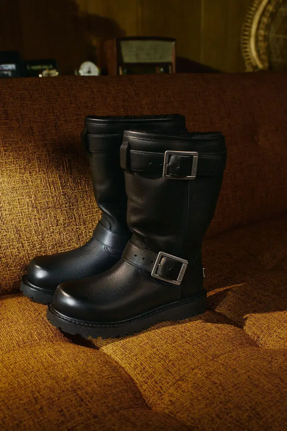 UGG AND WILLY CHAVARRIA LAUNCH LEATHER CAPSULE image of the UGG and Willy Chavarria product collaboration, price points, and campaign details. (image 8 of 21)