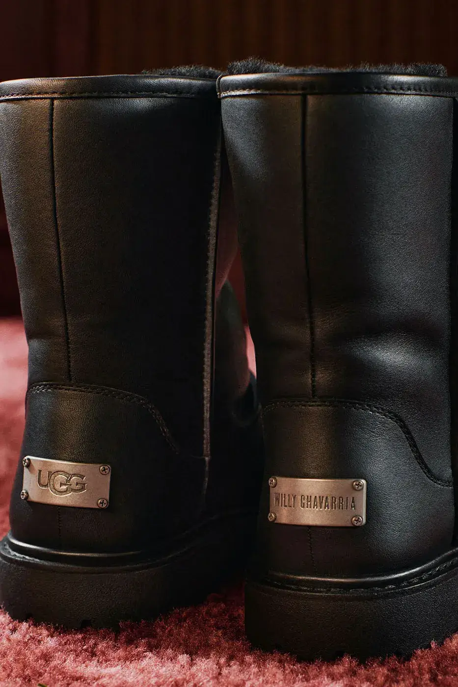 UGG AND WILLY CHAVARRIA LAUNCH LEATHER CAPSULE image of the UGG and Willy Chavarria product collaboration, price points, and campaign details. (image 21 of 21)