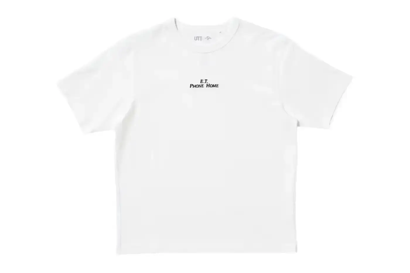 Uniqlo Collection of Uniqlo UT x Universal Pictures t-shirts featuring designs from classic films including E.T. (finger touch scene), Jaws (original poster), Back to the Future (logo), and Casper (1995 film poster), displayed on simple backgrounds. (image 5 of 10)