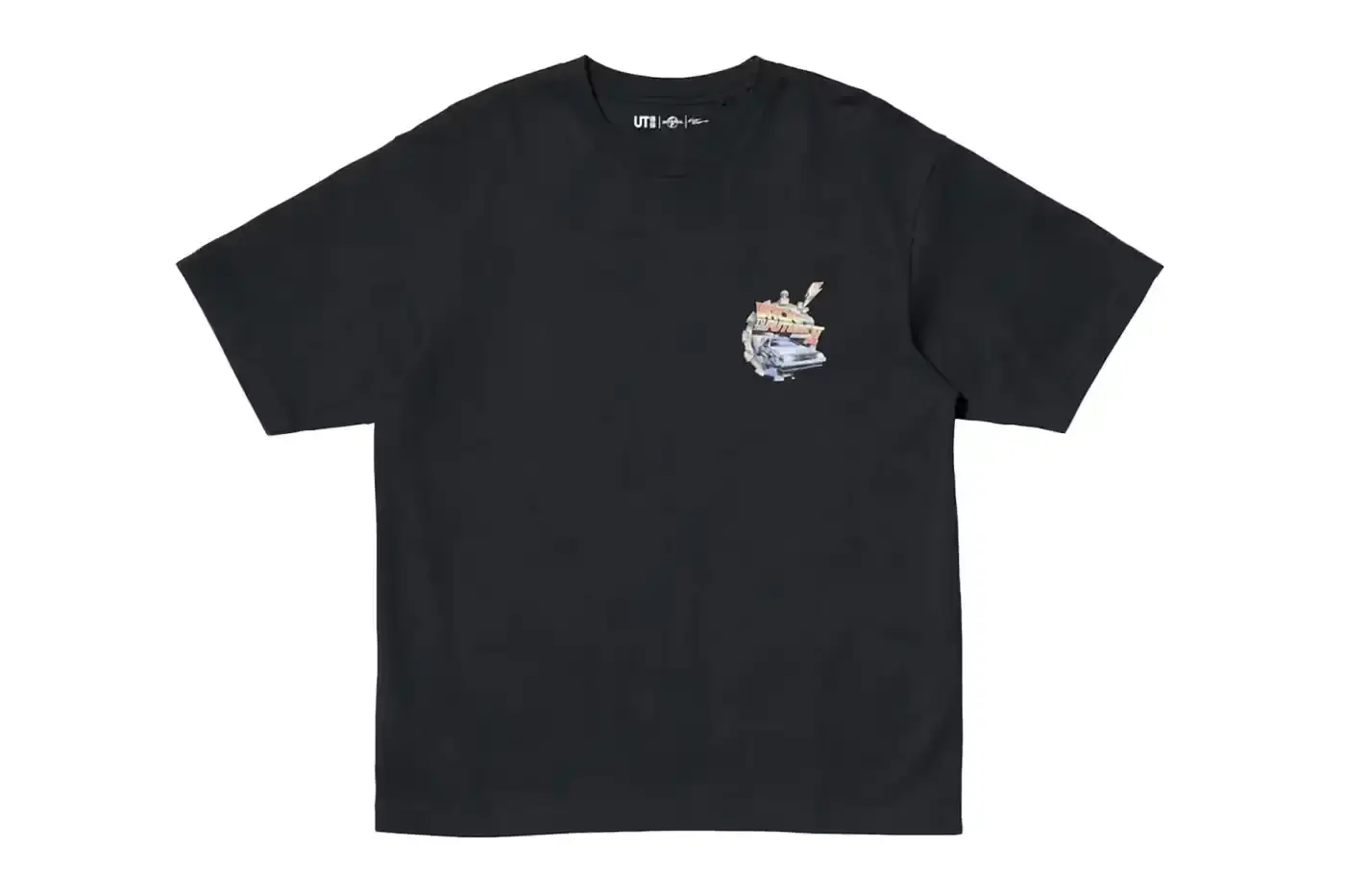 Uniqlo Collection of Uniqlo UT x Universal Pictures t-shirts featuring designs from classic films including E.T. (finger touch scene), Jaws (original poster), Back to the Future (logo), and Casper (1995 film poster), displayed on simple backgrounds. (image 10 of 10)