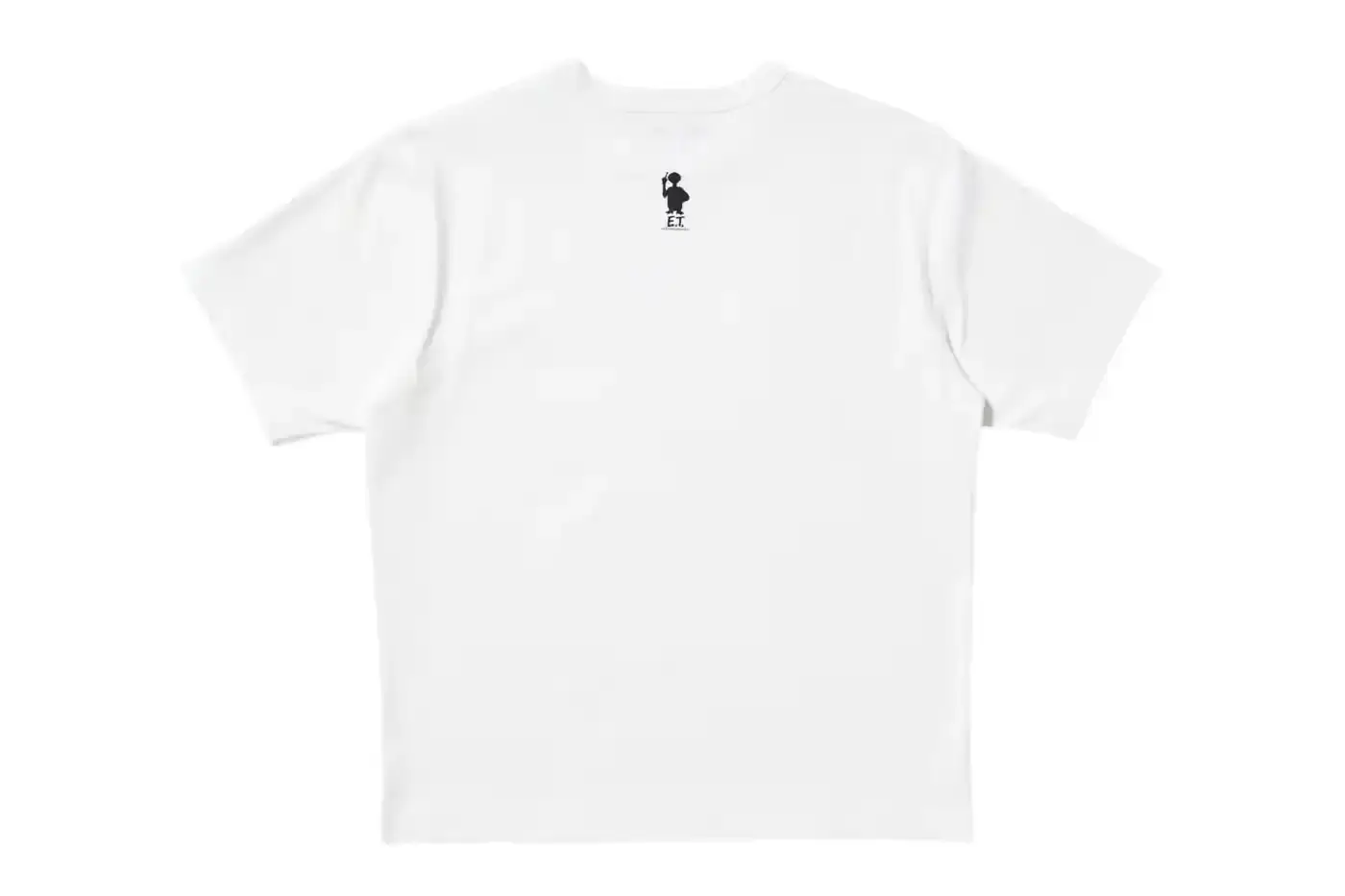 Uniqlo Collection of Uniqlo UT x Universal Pictures t-shirts featuring designs from classic films including E.T. (finger touch scene), Jaws (original poster), Back to the Future (logo), and Casper (1995 film poster), displayed on simple backgrounds. (image 6 of 10)