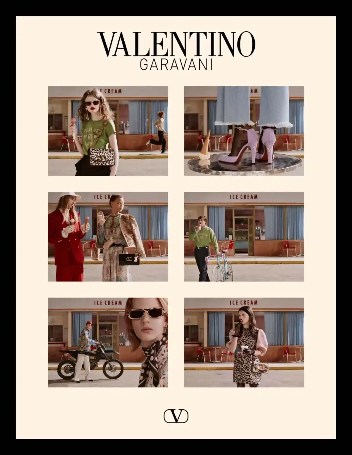 FINDING POETRY IN EVERYDAY LIFE: VALENTINO'S FALL 2025 CAMPAIGN image of Valentino's Fall 2025 advertising campaign directed by Alessandro Michele. The campaign features a stationary camera capturing everyday scenes and moments, with models and celebrities including Kai Schreiber, Sophie Thatcher, Scarlett White, Amelia Gray, and Lorenzo Zurzolo. Michele's creative vision emphasizes slowing down to appreciate the poetic aspects of ordinary life and daily routines. The campaign was photographed by Glen Luchford and represents the Rome-based fashion house's artistic direction for the upcoming fall season. (image 2 of 3)