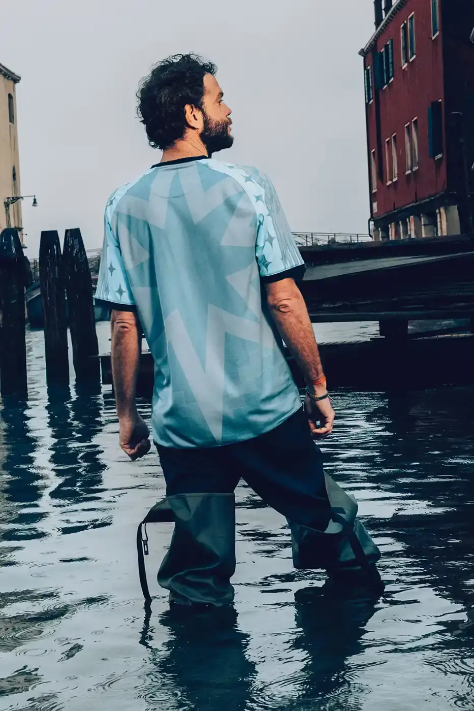 VENEZIA FC AND NOCTA DROP FOURTH KIT FOR 25/26 image about Venezia FC's collaboration with NOCTA on a new football jersey design inspired by Venice's lagoon, featuring local athletes and cultural figures in the campaign. (image 3 of 10)