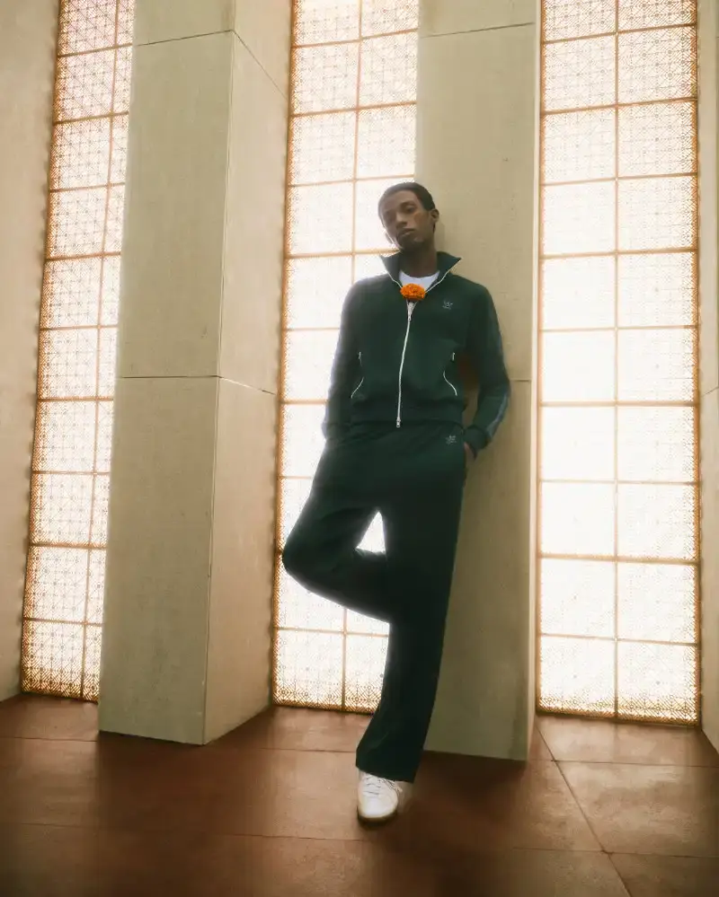 WALES BONNER EXPLORES MODERNIST ARCHITECTURE Wales Bonner Fall/Winter 2026 collection inspired by modernist architecture, featuring structured garments, collaborative craftsmanship, and cultural references. (image 6 of 25)