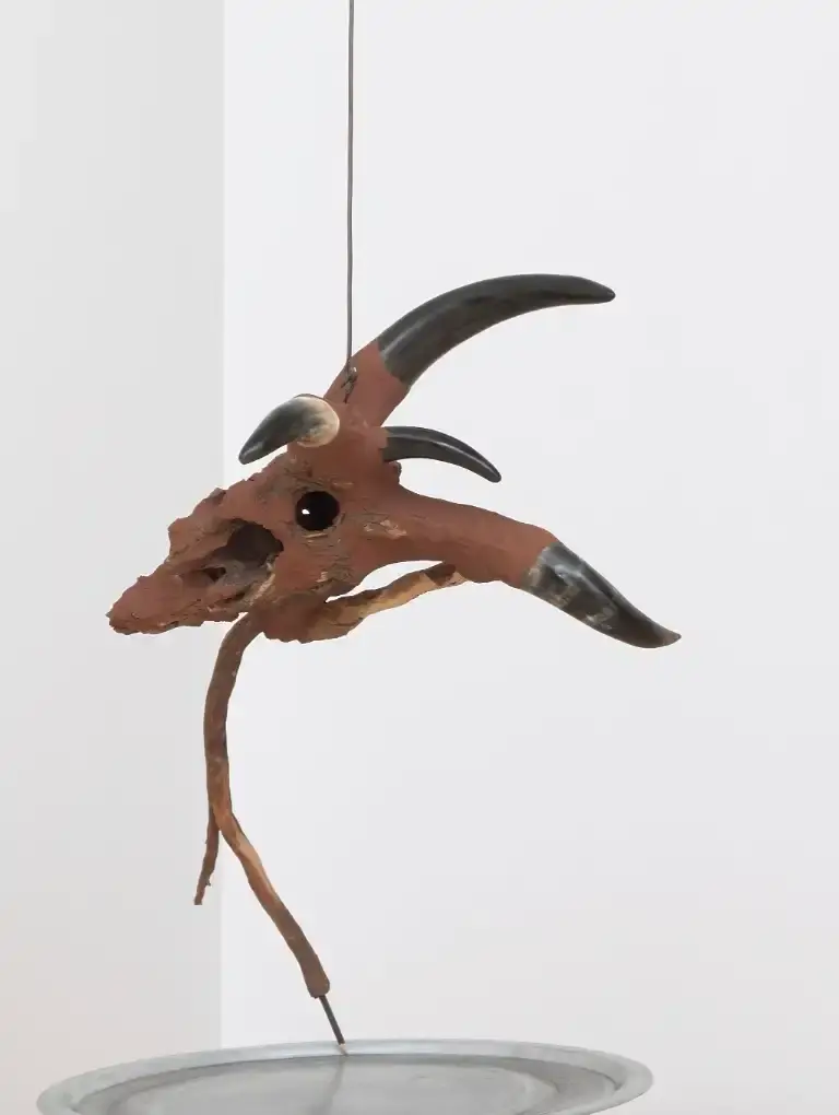Photo of Wangechi Mutu's upcoming exhibition "Black Soil Poems" at Galleria Borghese in Rome, running June-September 2025. It describes how Mutu, the first living female artist to exhibit at this venue, creates installations throughout the museum's interior, façade, and gardens. The article details her suspended sculptures, bronze works, and use of diverse materials that establish dialogue with the classical collection. It explains the exhibition's themes of transformation, ancestral memory, and alternative narratives, noting additional installations at the American Academy in Rome and FENDI's sponsorship. (image 2 of 2)