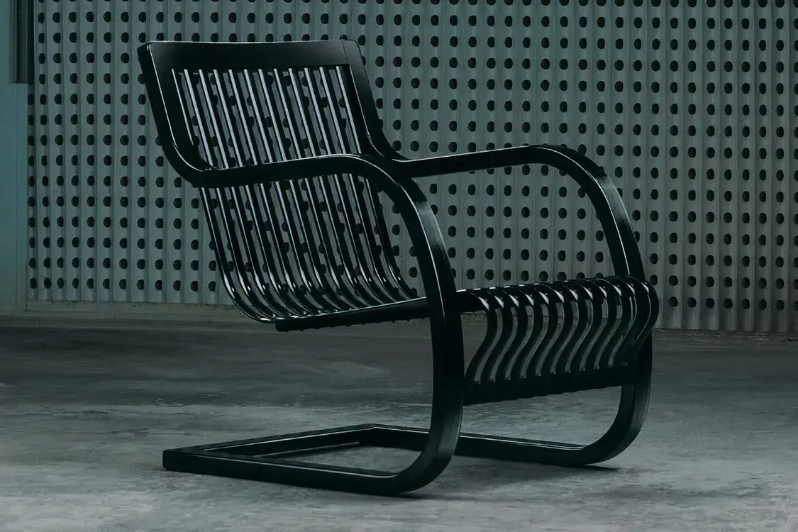 WILDSIDE YOHJI YAMAMOTO BLACK BAMBOO CHAIR image Overview describing the WILDSIDE Yohji Yamamoto black bamboo chair release.