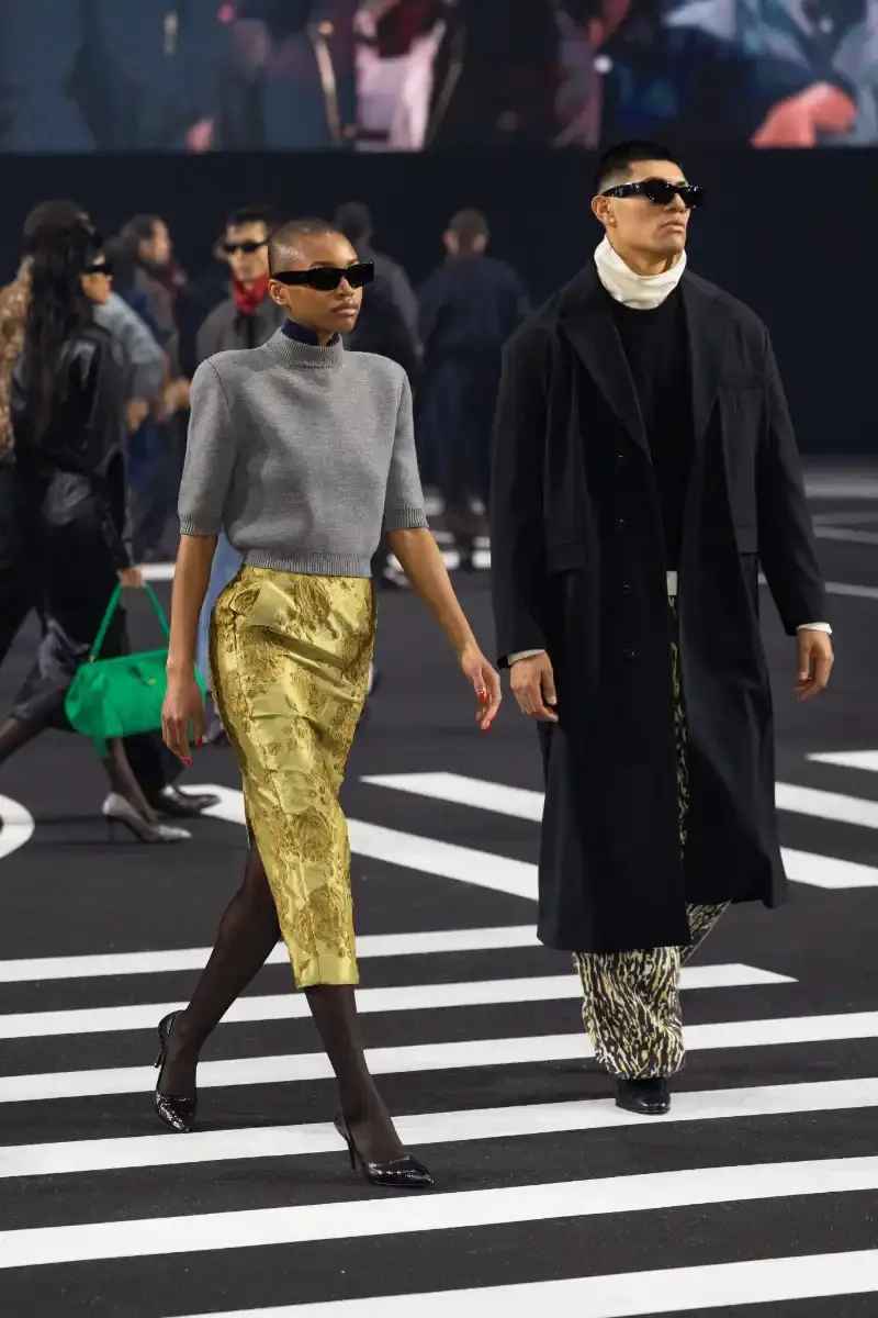 WILLY CHAVARRIA RETURNS TO PARIS FOR FALL/WINTER 2026 Fashion designer Willy Chavarria presented his Fall/Winter 2026 collection at Paris Fashion Week, featuring approximately 100 looks across three acts. The collection moved from everyday workwear through streetwear to fine tailoring, with improved fabrics and continued focus on representing real people. (image 32 of 47)
