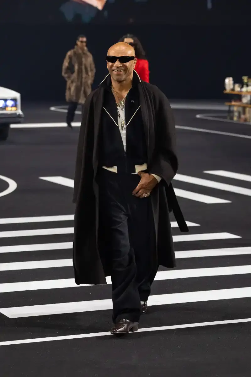 WILLY CHAVARRIA RETURNS TO PARIS FOR FALL/WINTER 2026 Fashion designer Willy Chavarria presented his Fall/Winter 2026 collection at Paris Fashion Week, featuring approximately 100 looks across three acts. The collection moved from everyday workwear through streetwear to fine tailoring, with improved fabrics and continued focus on representing real people. (image 37 of 47)