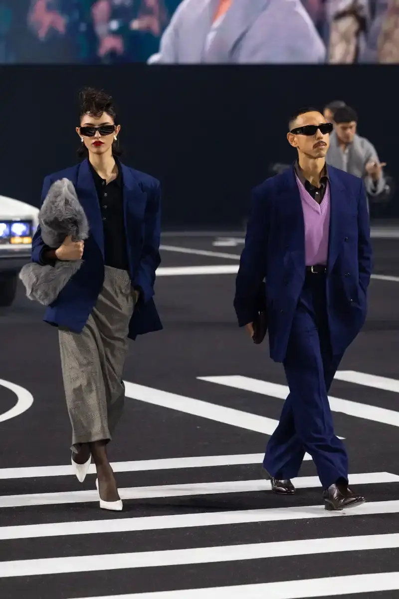 WILLY CHAVARRIA RETURNS TO PARIS FOR FALL/WINTER 2026 Fashion designer Willy Chavarria presented his Fall/Winter 2026 collection at Paris Fashion Week, featuring approximately 100 looks across three acts. The collection moved from everyday workwear through streetwear to fine tailoring, with improved fabrics and continued focus on representing real people. (image 42 of 47)