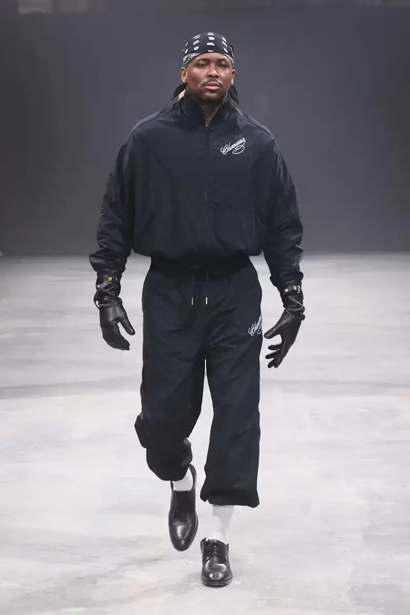 rapper YG at Willy Chavarria's catwalk