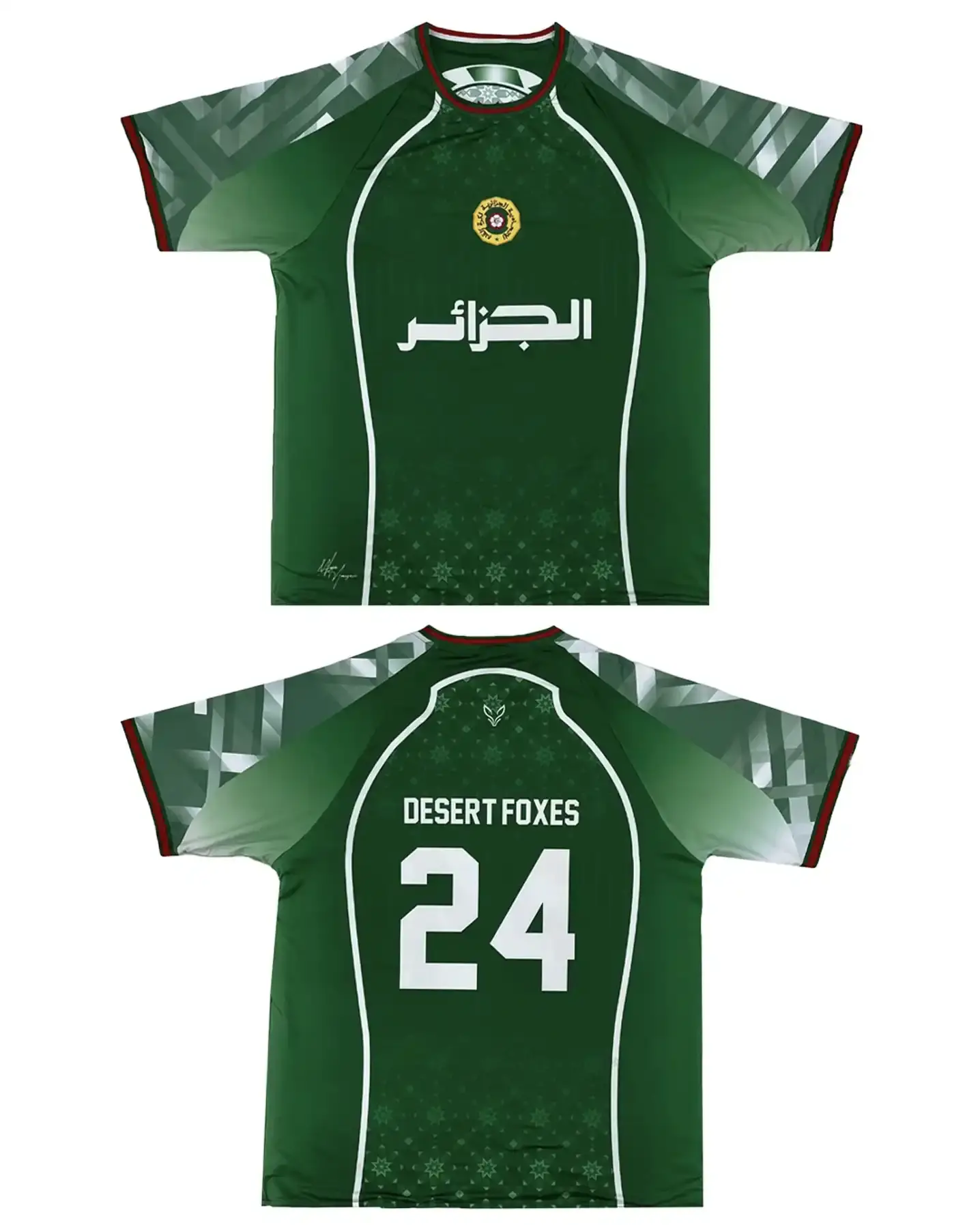 WYN X AMAZEERI LAUNCH NORTH AFRICAN FOOTBALL COLLECTION Algerian streetwear brands WYN and AMAZEERI collaborate on reversible football jerseys inspired by North African heritage, featuring designs that reference Algeria, Tunisia, and Morocco. (image 6 of 12)