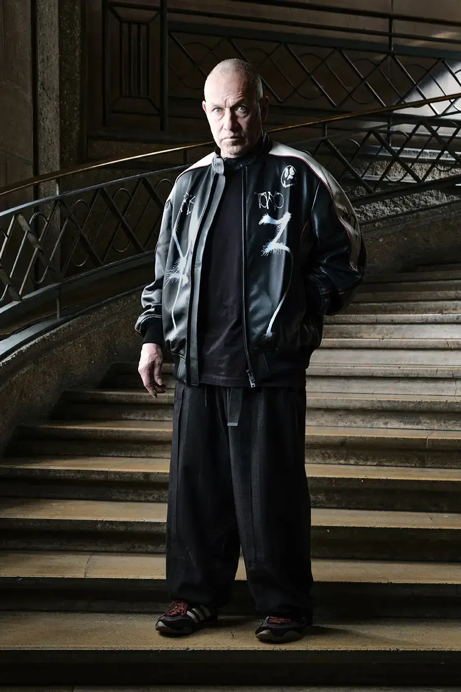 Y-3 FW26 CAMPAIGN FEATURES MARK GONZALES An editorial article detailing the Y-3 Fall/Winter 2026 campaign. The text describes the apparel and footwear, focusing on the collaboration between Adidas, Yohji Yamamoto, and Mark Gonzales. (image 3 of 14)