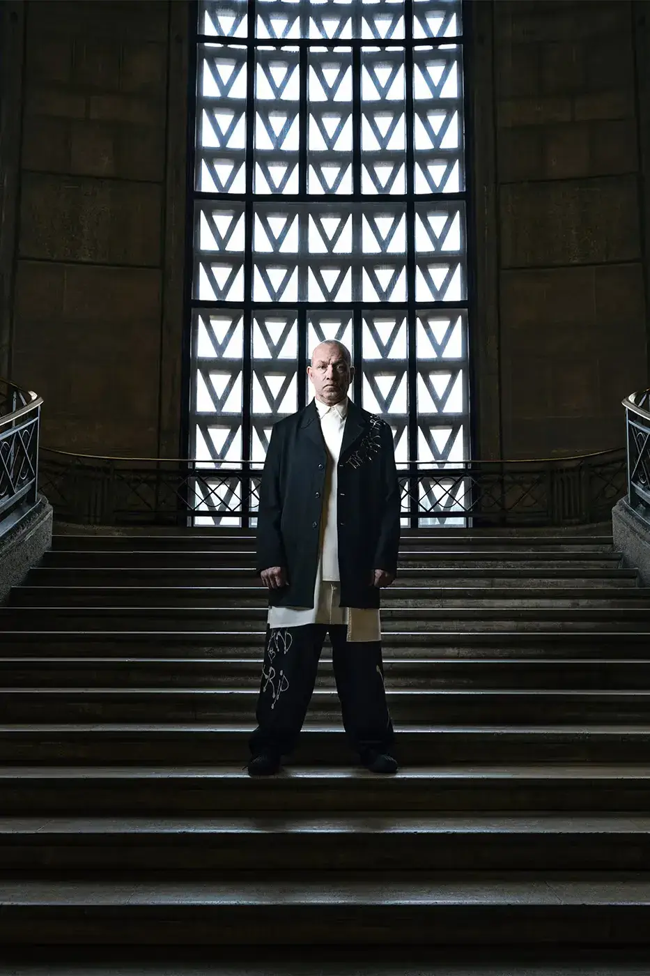 Y-3 FW26 CAMPAIGN FEATURES MARK GONZALES An editorial article detailing the Y-3 Fall/Winter 2026 campaign. The text describes the apparel and footwear, focusing on the collaboration between Adidas, Yohji Yamamoto, and Mark Gonzales. (image 8 of 14)