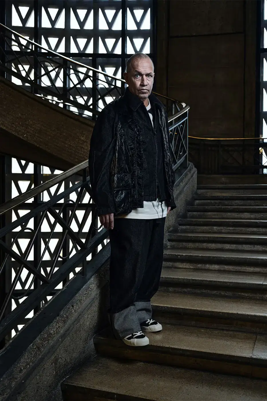 Y-3 FW26 CAMPAIGN FEATURES MARK GONZALES An editorial article detailing the Y-3 Fall/Winter 2026 campaign. The text describes the apparel and footwear, focusing on the collaboration between Adidas, Yohji Yamamoto, and Mark Gonzales. (image 12 of 14)