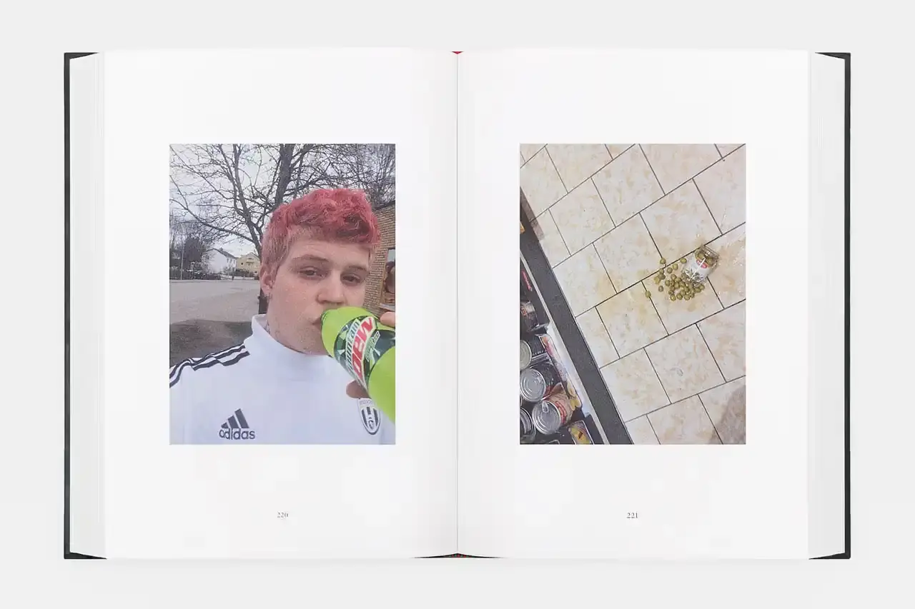 YUNG LEAN RELEASES IPHONE ARCHIVE BOOK image about musician Yung Lean's first book publication, containing ten years of personal iPhone content organized into themed chapters. The piece describes the book's physical design, content organization, and the artist's reflection on digital memory collection. (image 17 of 29)