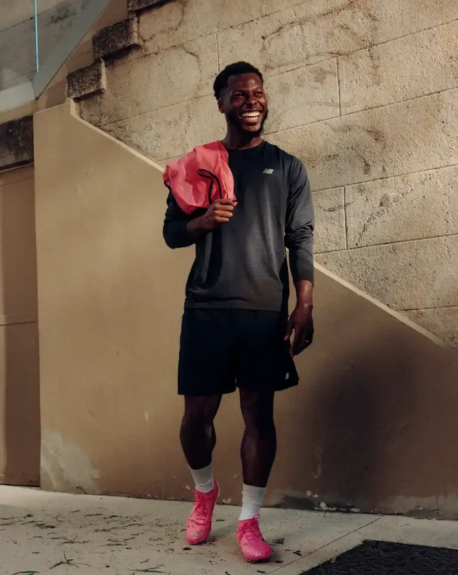 YUNUS MUSAH SIGNS GLOBAL FOOTBALL CONTRACT WITH NEW BALANCE An image reporting Yunus Musah signing a sponsorship deal with New Balance, detailing his career background and the brand global football roster expansion. (image 2 of 5)