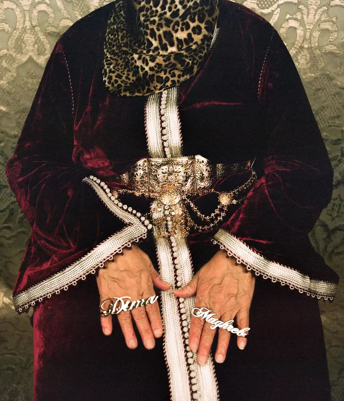ZINA LOUHAICHY'S NEW RING COLLECTION Fashion designer Zina Louhaichy launches a collection of custom rings featuring photographs of her grandmother and aunt in traditional Moroccan clothing, photographed in her childhood home. (image 7 of 7)