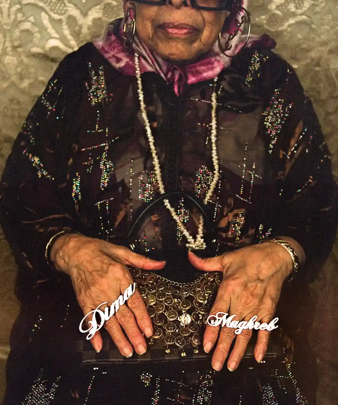 ZINA LOUHAICHY'S NEW RING COLLECTION Fashion designer Zina Louhaichy launches a collection of custom rings featuring photographs of her grandmother and aunt in traditional Moroccan clothing, photographed in her childhood home. (image 5 of 7)